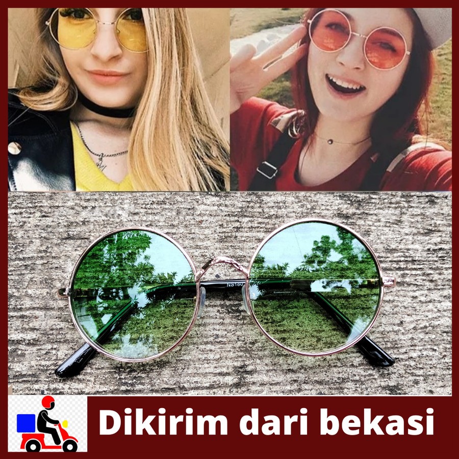 ORIGINAL-Kacamata Surfing Wanita Model Bulat Korea Fashion Wanita Cewe