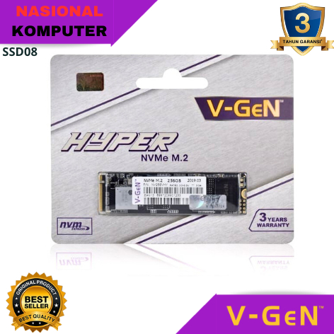 SSD Nvme 256gb Vgen Hyper | SSD Vgen 256gb M.2 Nvme PCIe gen 3.0