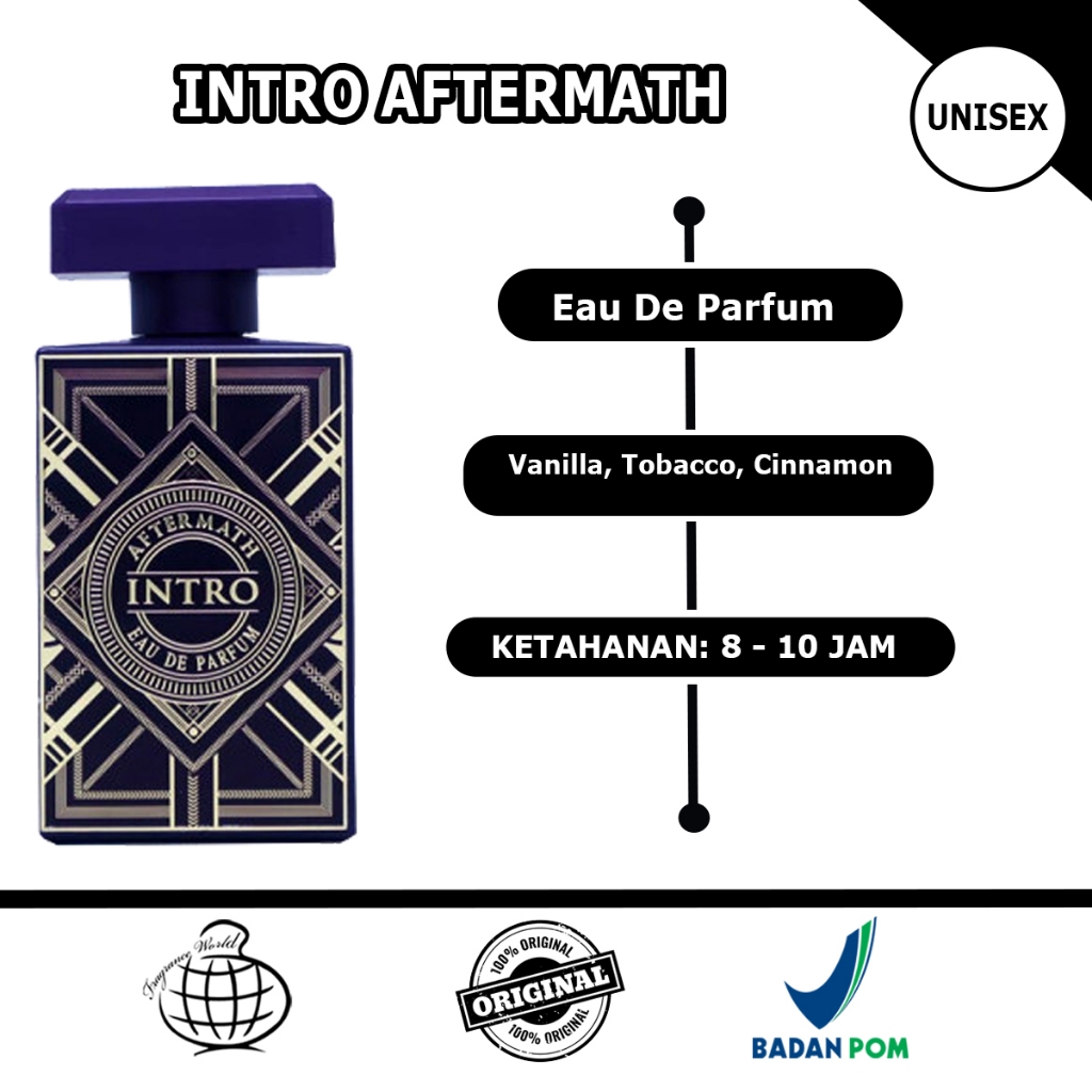 Parfum Unisex Wangi Tahan Lama / Fragrance World Intro Aftermath EDP 80ML