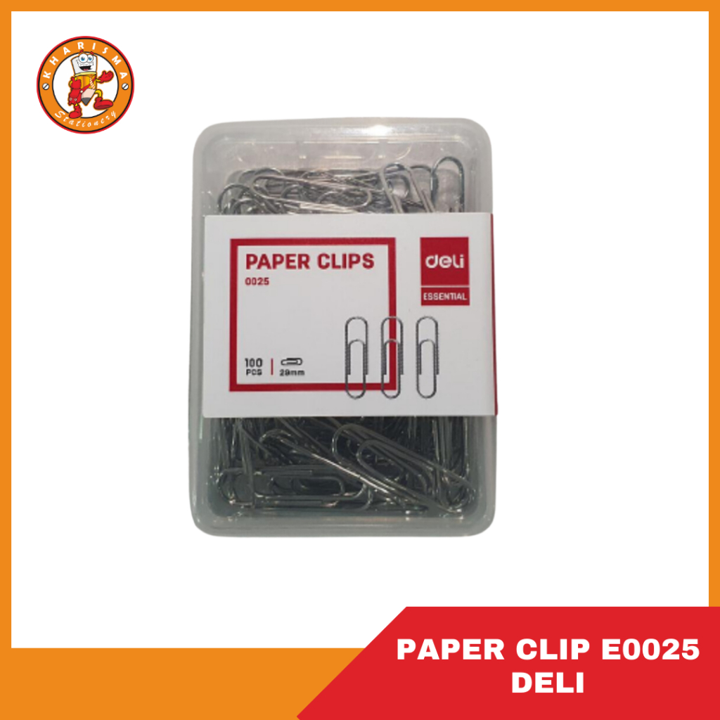 

DELI KLIP KERTAS / PAPER CLIP 100pcs/box E0025 MURAH [5012297]