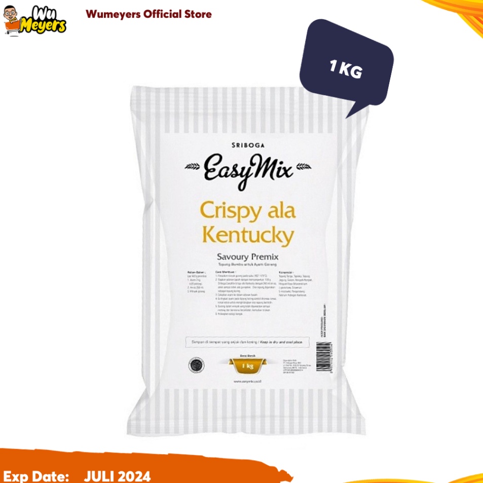 

[KODE PRODUK 70SYC9598] Tepung Easymix Crispy Ala Kentucky 1kg Sriboga [HARGA 2 PCS]