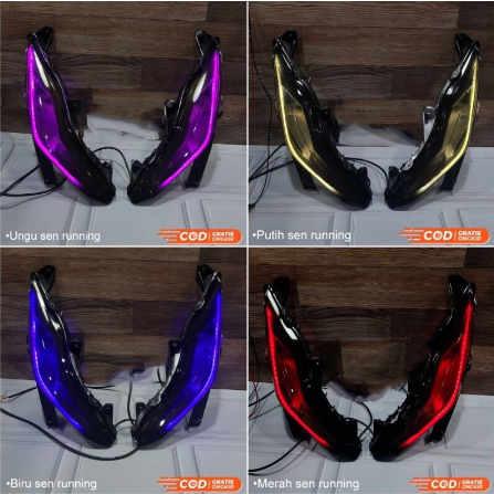 FULLSET LAMPU ALIS RUNNING 2 MODE BEAT FI ESP STREET ECO TAHUN 2016 2017 2018 2019 MIKA SMOKE
