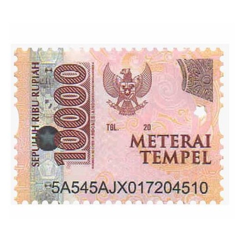 Materai 10000 Asli Tempel Meterai