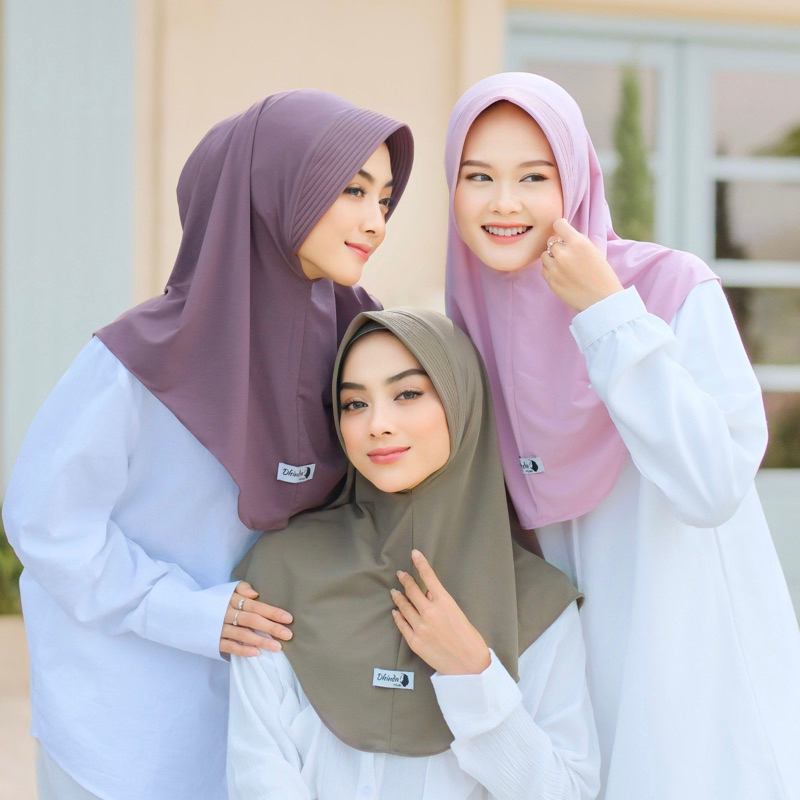 Bergo Dhinda Hijab Size M Daily Jersey Instan