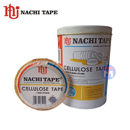

Isolasi Nachi Cellulose Tape 1/2 Inch x 72 Yards