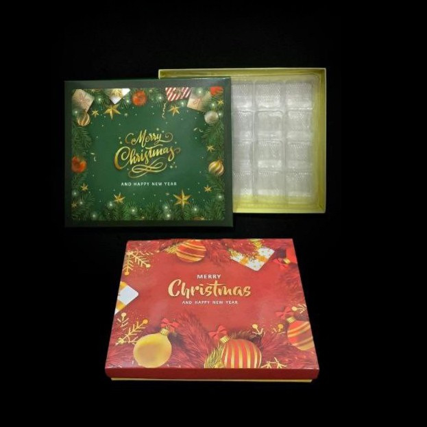 

5 Pcs Dus Natal Packaging Toples Dessert Ukuran 300 ml Box Kotak Hadiah Hempers Edisi Merry Christmas