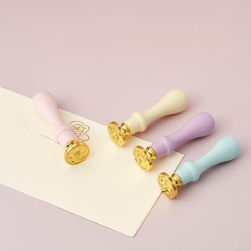 

RB KZLY STYLE Retro Seal Wax Beads Set Handle DIY Wax Beads Scrapbook Stempel Sealing Lilin Segel