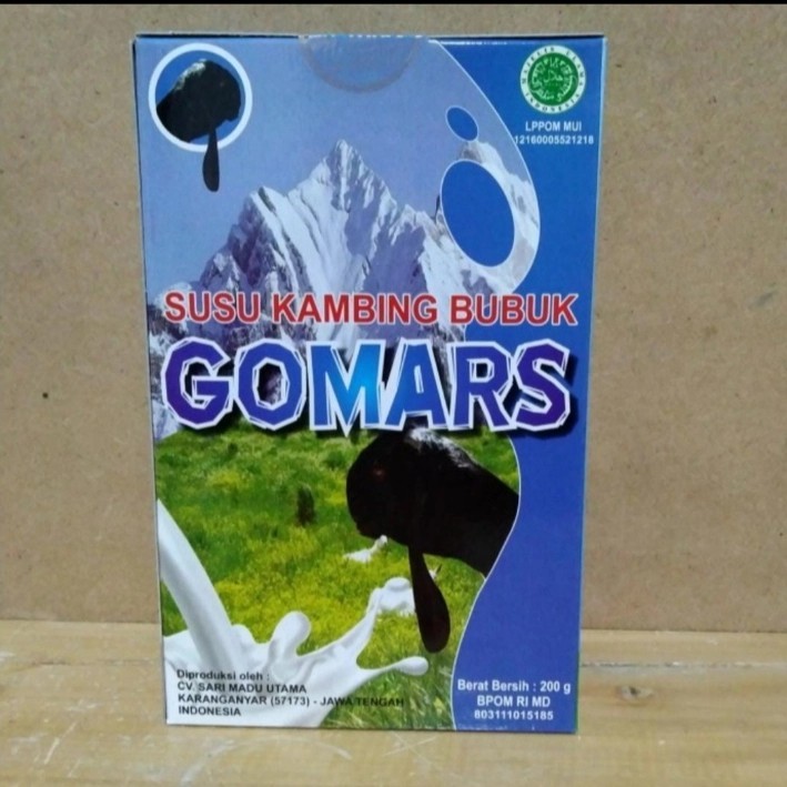 

GOMARS susu kambing Etawa Gomars lemak nabati 200 GRAM BOX