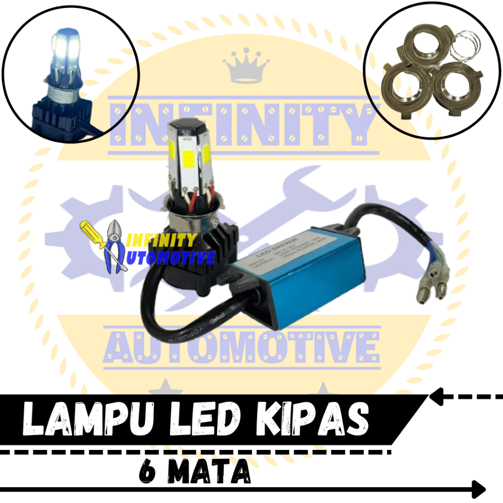 Lampu Led Depan Kipas 6 Mata Src Lampu Depan 6 Led Universal Semua Motor