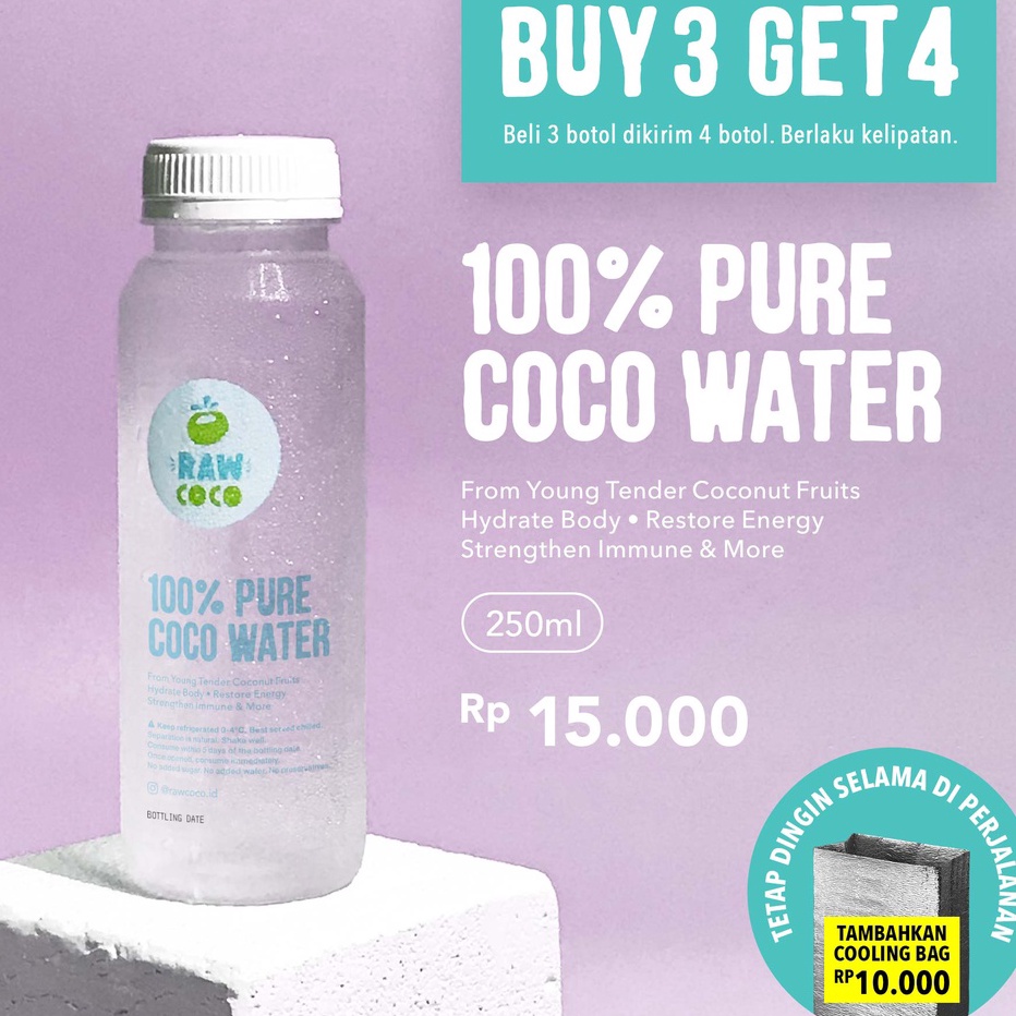 

[KODE YKASS] Coco Water 250ml — Air Kelapa Muda Murni