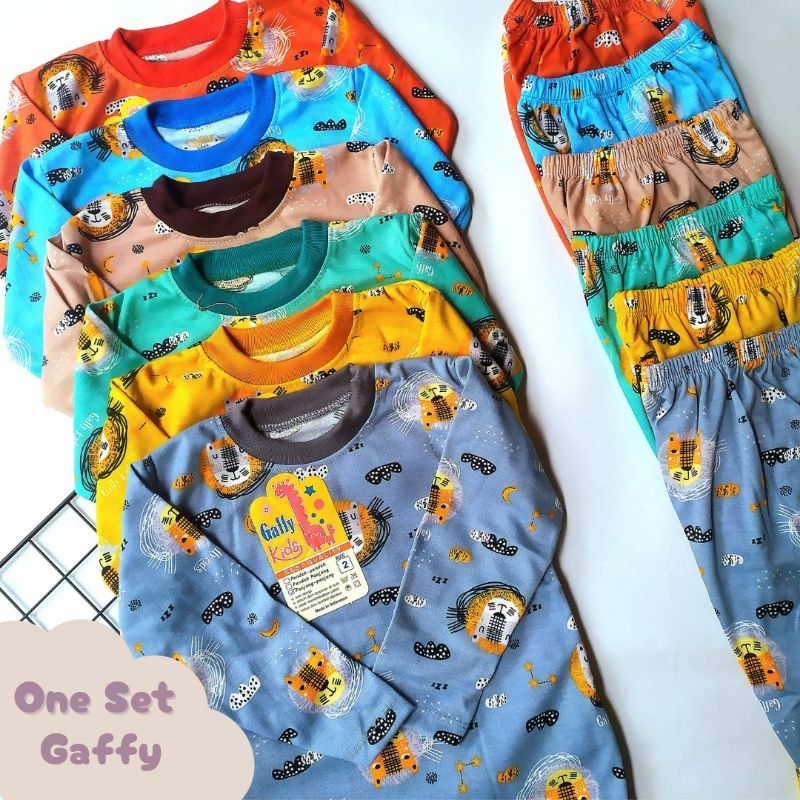 One Set GAFFY Motif / Setelan Anak Panjang