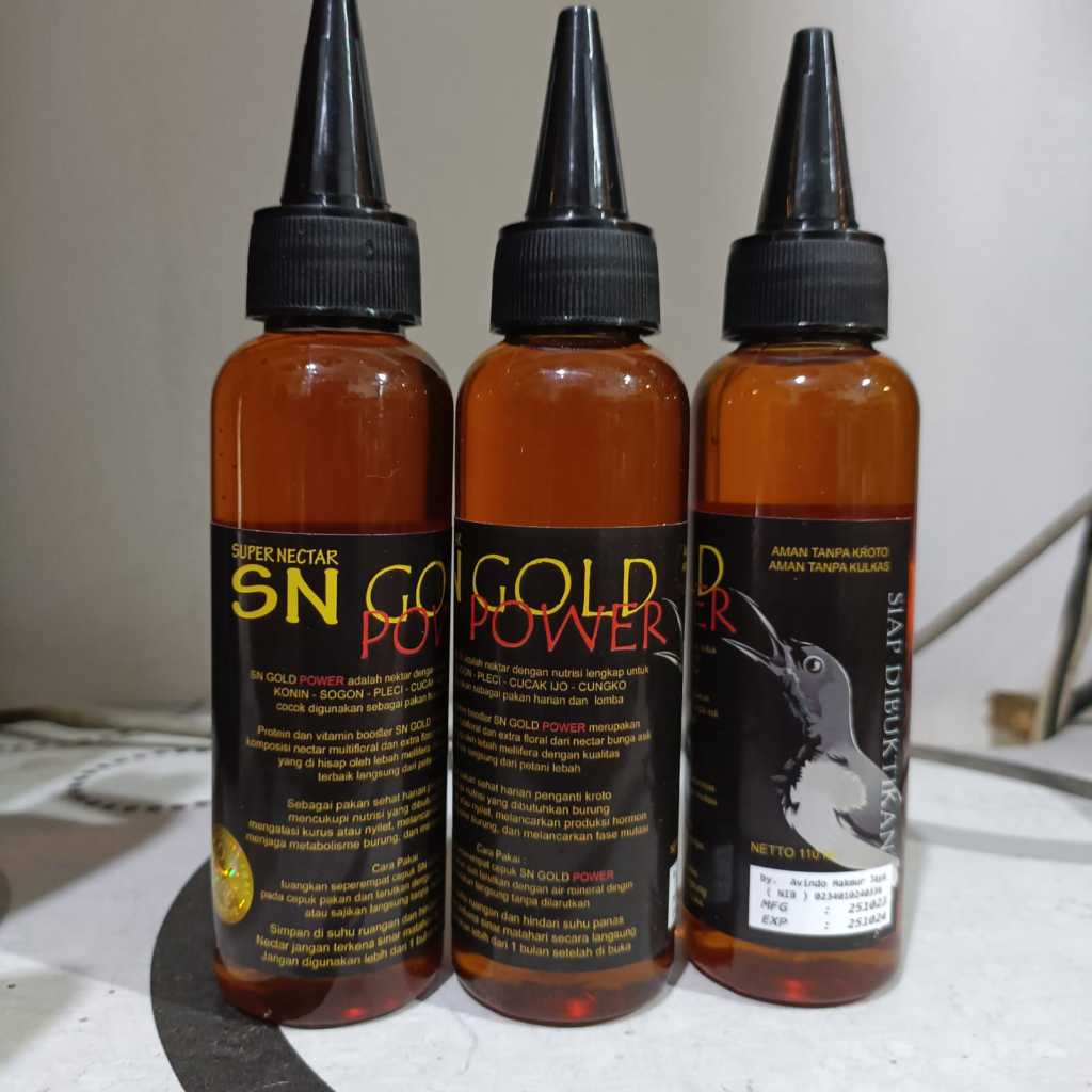 SUPER NEKTAR SN GOLD POWER NEKTAR PAKAN BURUNG KONIN SOGON CUNGKOK