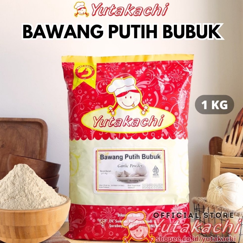 

[KODE ZHTST] MURNI Bawang Putih Bubuk 1Kg Yutakachi / Garlic Powder / Bumbu Rempah Alami / Yutakachi-Kemasan-1Kg