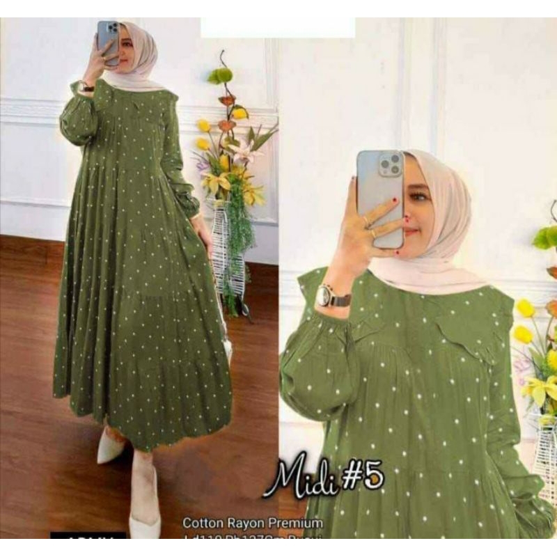GAMIS WANITA POLKADOT ARMY