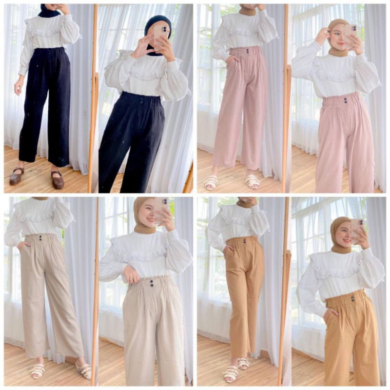 Mecca Kulot Crinkle, Celana Kulot Mecca