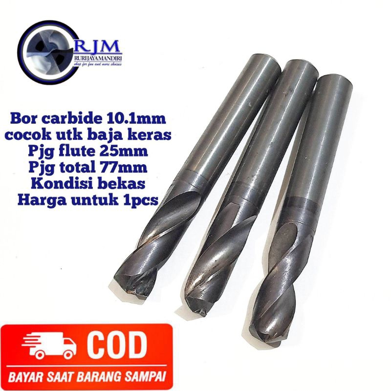 mata bor carbide 10.1mm drill carbide cocok untuk material baja keras harden bukan hss nachi