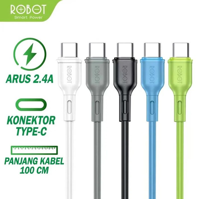 ROBOT RBC100S Cable Kabel Data Charging USB Type C 2.4A