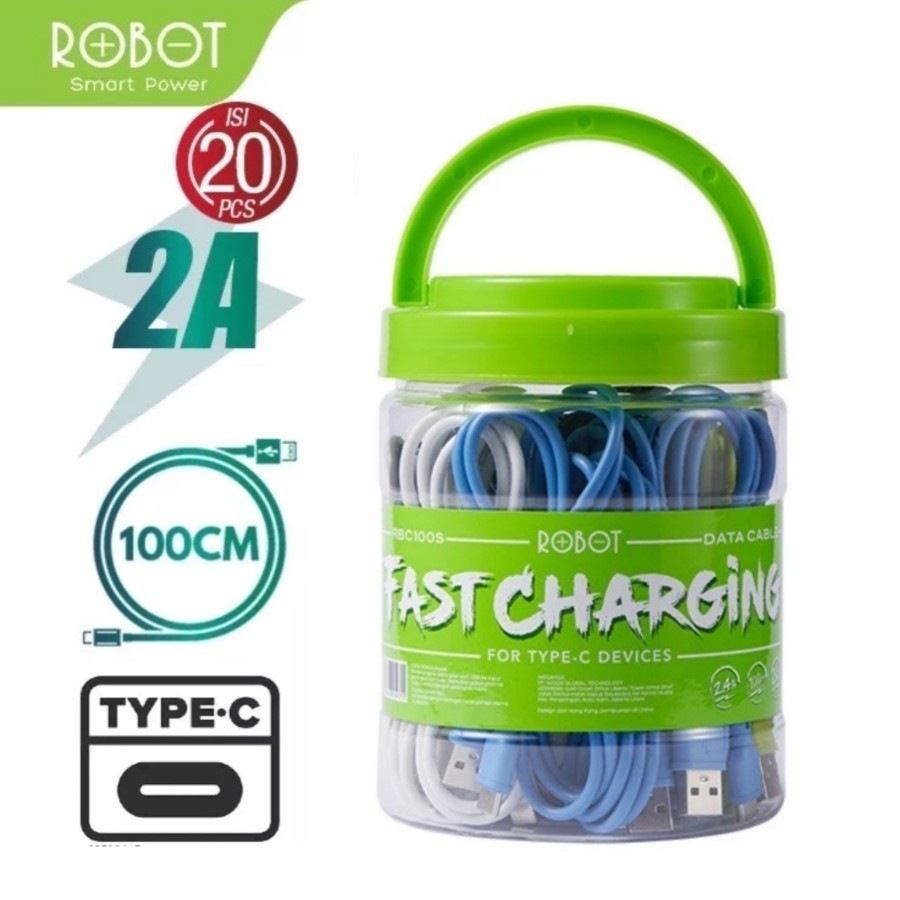 ROBOT RBC100S Cable Kabel Data Charging USB Type C 2.4A