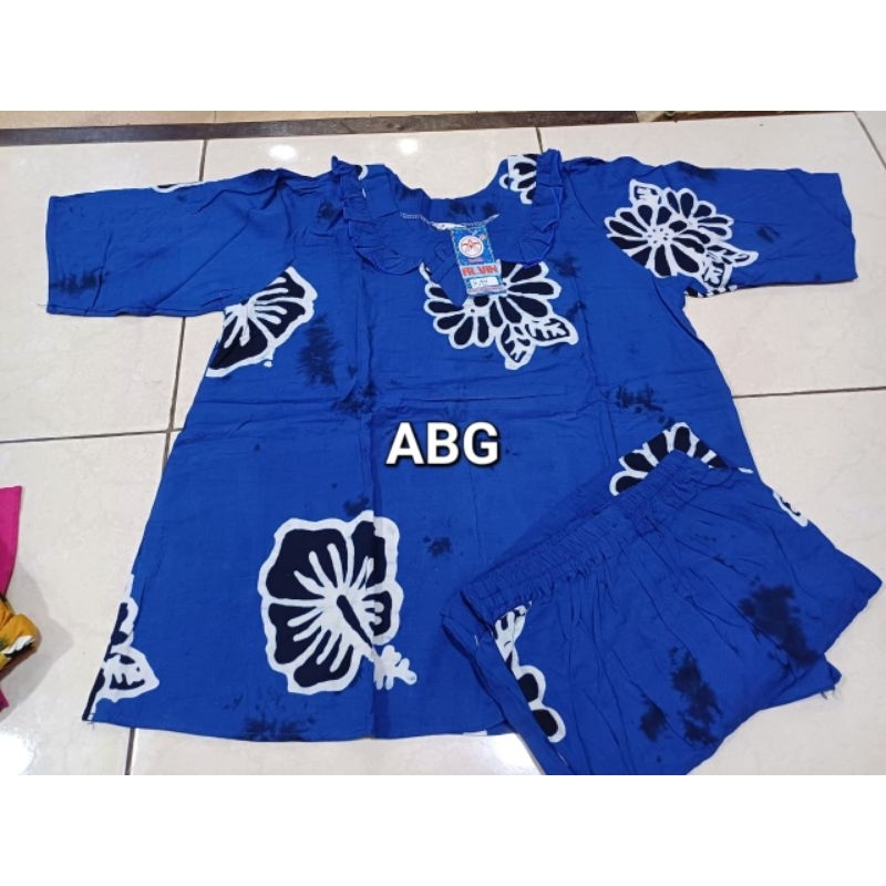 Setelan CP Alvin abg tangan 3/4 batik | setelan rumah