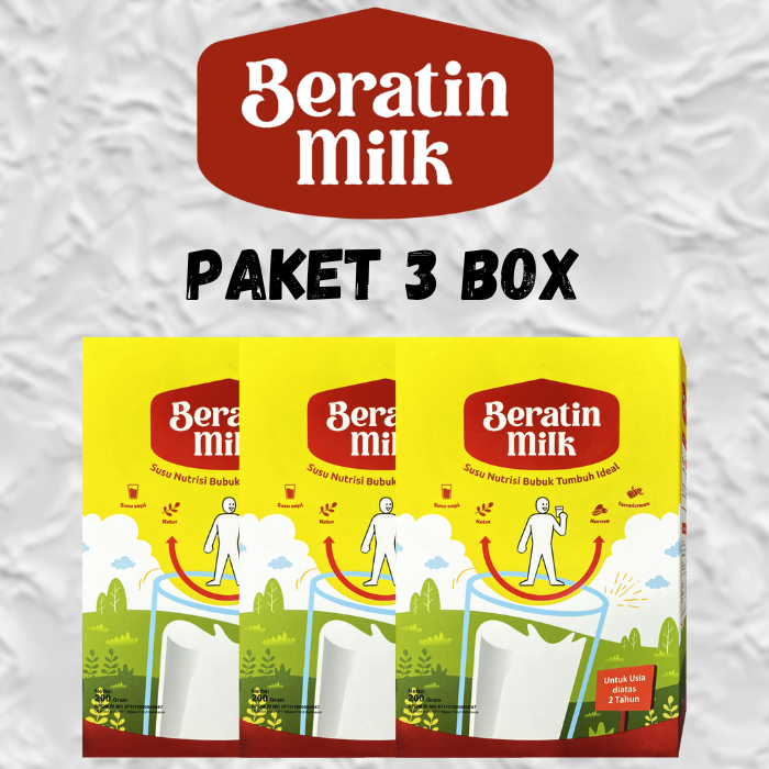 

3 Box BERATIN MILK | Susu Penambah Berat Badan | Susu BRATIN | Susu BERATIN | Naikan Berat Badan