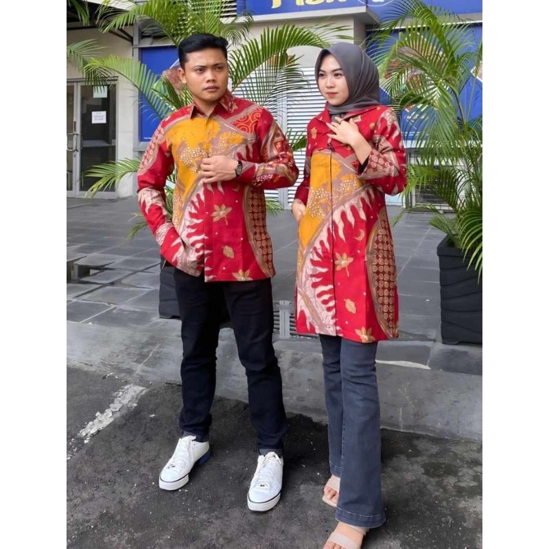 Baju batik bahan doby batik couple batik Tunik wanita batik blus wanita