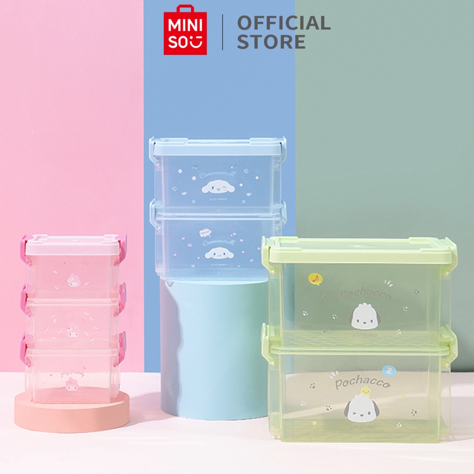 Barang Pilihan.. Miniso Sanrio Characters Storage Box Lantai Tiga Storage Box Kotak Penyimpanan Serb