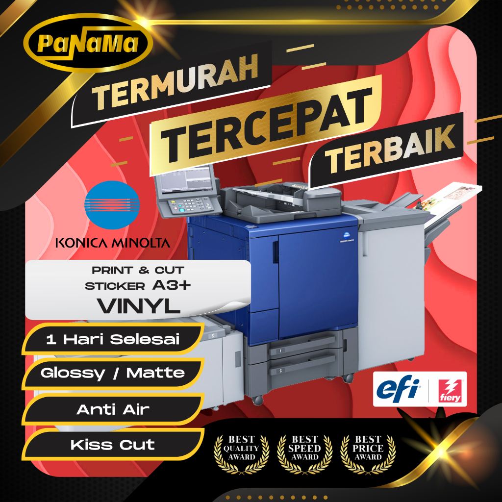 

Print & Cut Sticker Vinyl A3+, Cetak Kiss Cut Stiker Label Vinyl (Tahan Air) Murah Bagus, Bandung