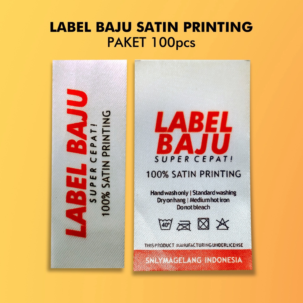 

✨Terbaru✨ Label Satin Printing 100pcs 300pcs Lebel Baju Hijab Merk Kaos grosir