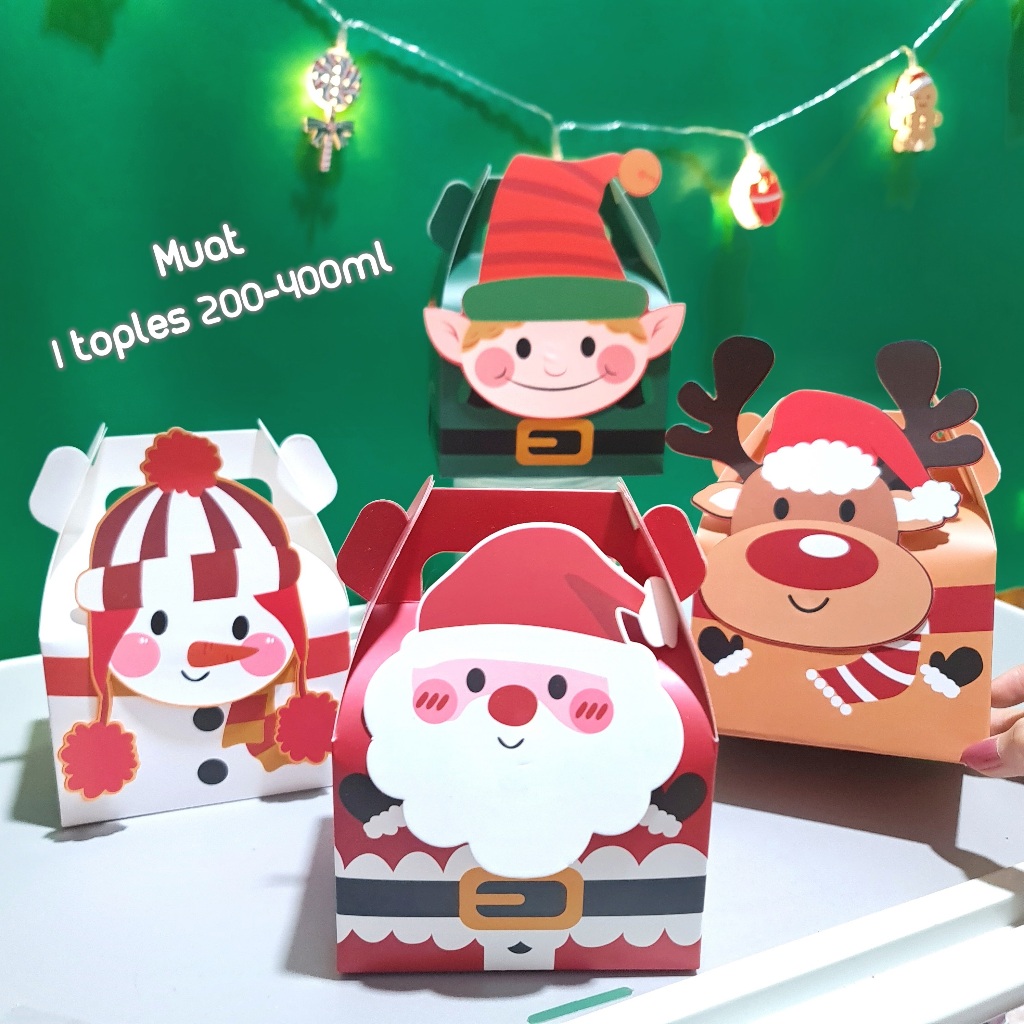 

11.5x8.6x8.2cm, christmas box, kotak hampers natal
