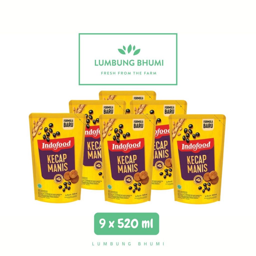 

INDOFOOD Kecap Manis 520 ml Grosir 9 Pcs - Lumbung Bhumi Grosir