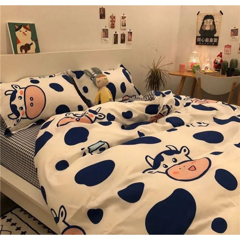 Stok terbaru PART 4 / SPREI AESTHETIC HOMEMADE || SPREI MOTIF ANAK DINO BLACK SMILE BUAH PELANGI RAI