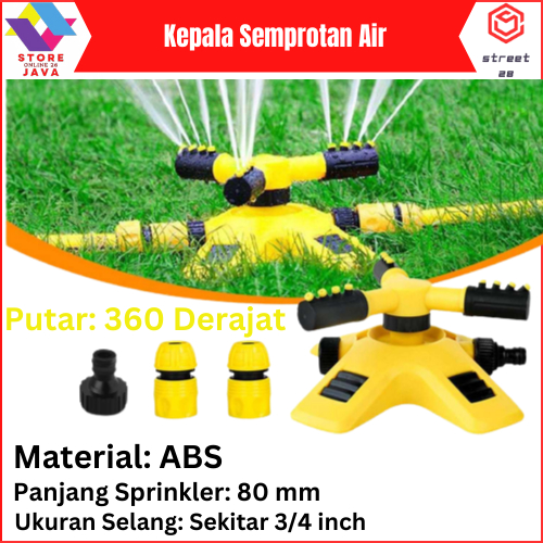 Nozzle Sprayer Pertanian? 4 Kepala Nozzle Sprinkler Air Irigasi Taman Air Sprayer Untuk Taman Putar 360 Derajat 3 Sprinkler Spray Multi-Head Water Sprinkler Nozzle