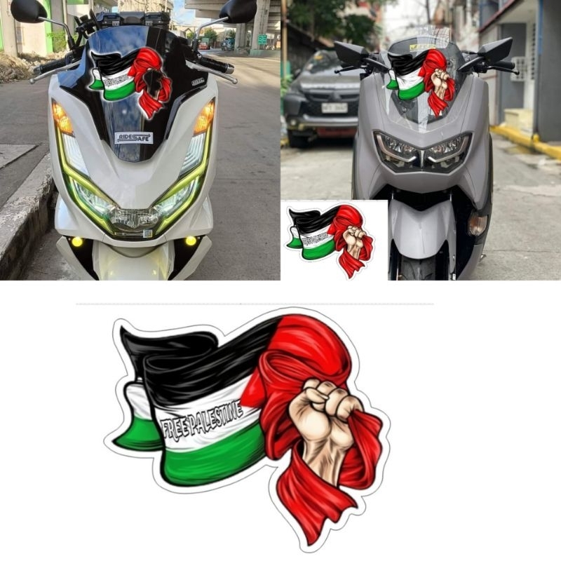 STIKER MOTOR FREE PALESTINE NMAX PCX XMAX STICKER PALESTINE
