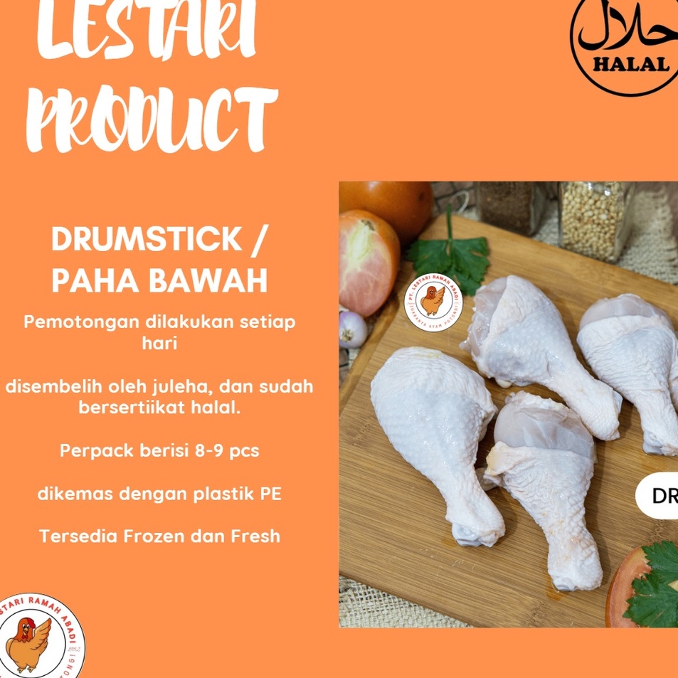 

DMJC0545 5.5 COD Ayam Paha Bawah / Drumstick Fresh 1kg