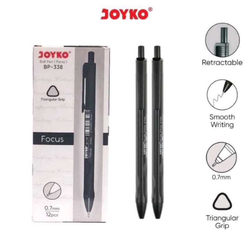 

PS8794 (12pcs) PULPEN JOYKO VOCUS BP 338 / PEN LANCIP JOYKO 0.7MM 8349