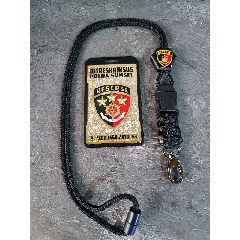 

lencana id card name tag holder custom logo BARESKRIM RESERSE POLDA INSTANSI