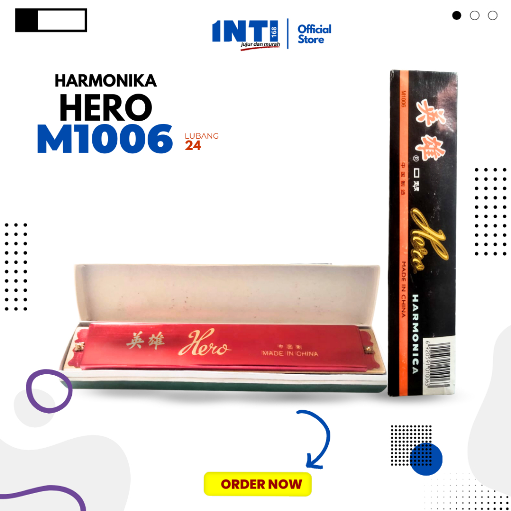 Harmonika Harmonica Hero Besar 24 Hole 24 Lubang Double hole