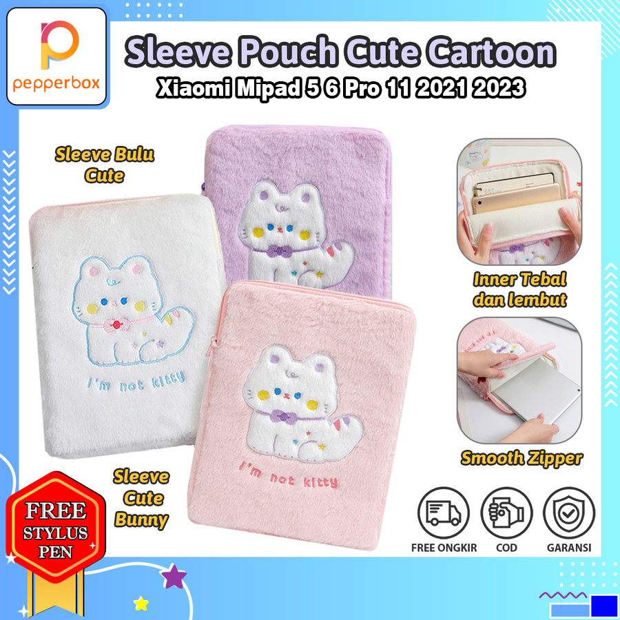 Xiaomi Mi Pad 5 6 Pro 11 2021 2023 Sleeve Tas Sarung Pelindung Tablet Anak Lucu Bag Pouch Clutch Cut