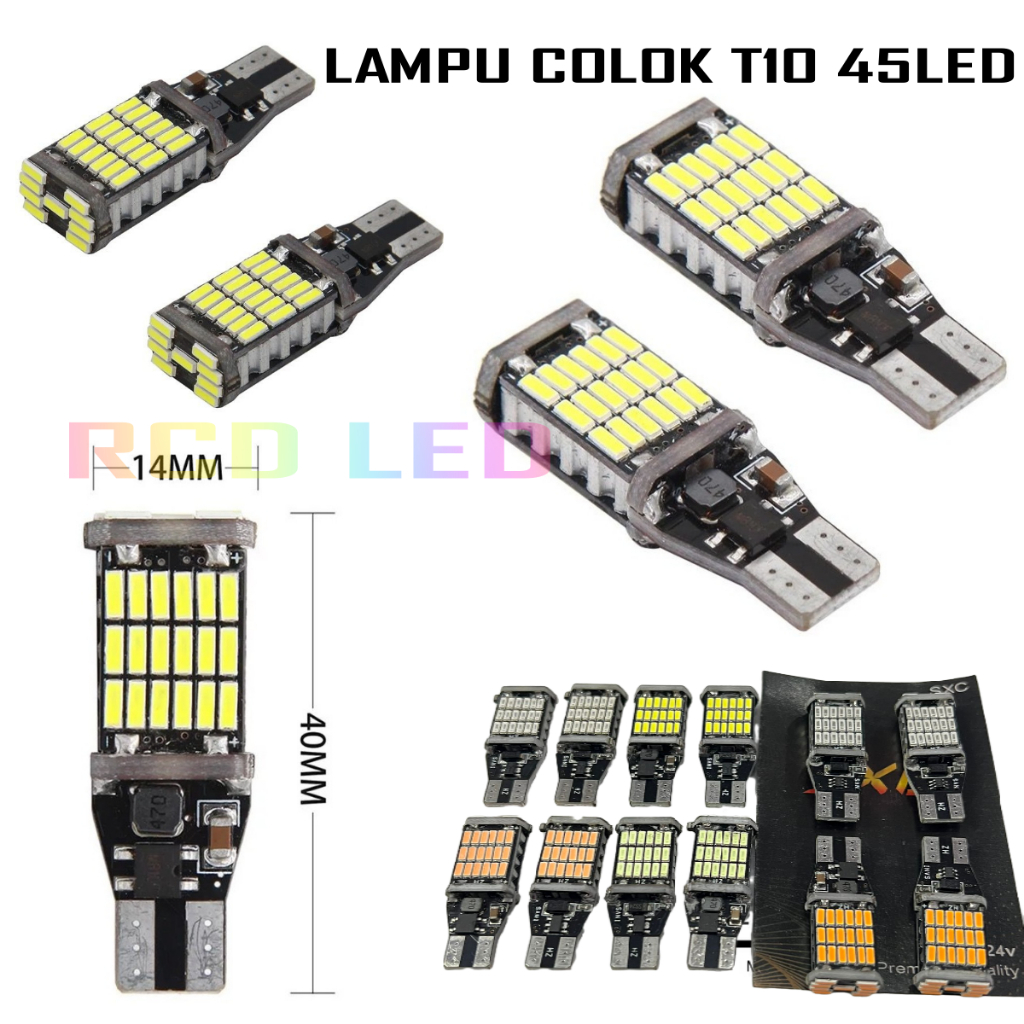LAMPU SEIN LED MOTOR T10-T15 45 LED 6 WATT | FLASHER SEN | SEIN DAJJAL SUPERTERANG | SEIN SENJA MOTO