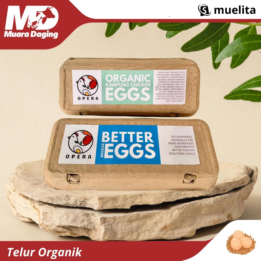 OPERA ORGANIK Telur Ayam 10's  - BEBAS Hormon & Antibiotik