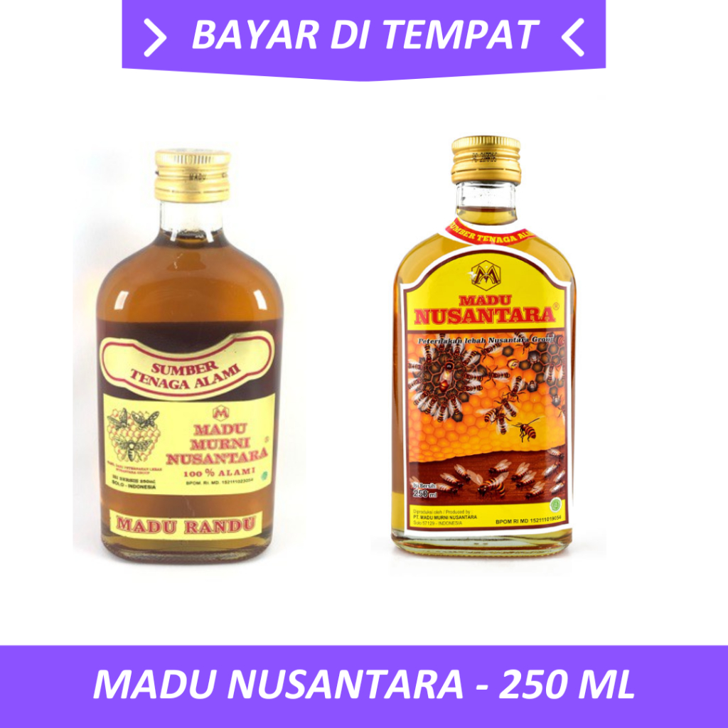 

MADU NUSANTARA ORIGINAL - MADU MURNI - MADU SUPER - 1 BOTOL 250 ML - KEMASAN 250 ML ORIGINAL