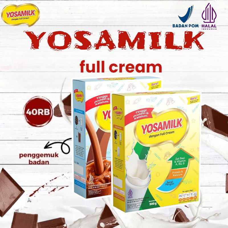 

SUSU YOSAMILK ampuh menaikan berat badan 500g susu sapi 100%