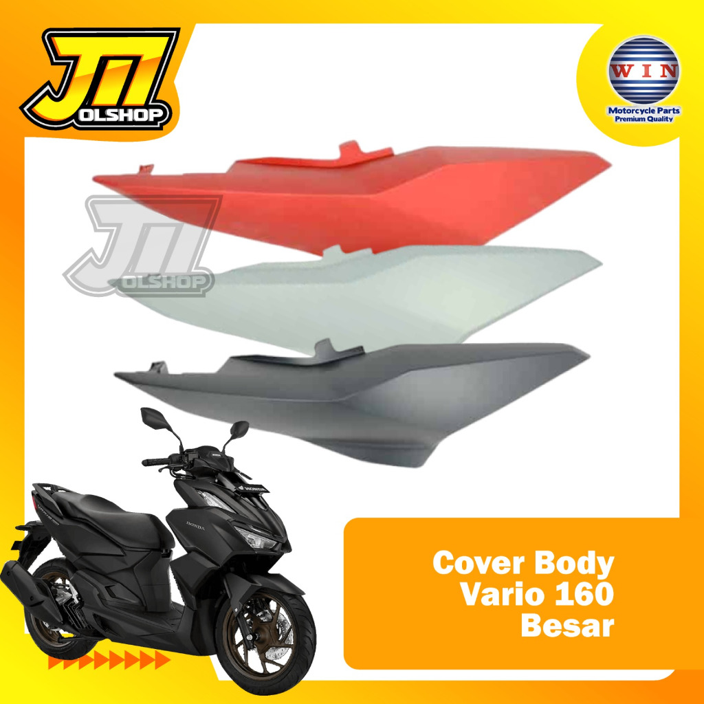 1 Set cover body belakang kanan kiri Vario 160  Merk Win. Cover body Vario 160 all color variant