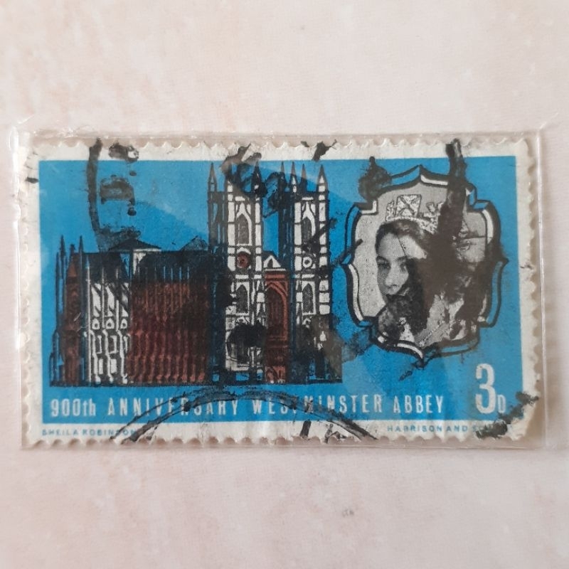 

Perangko Inggris Britania Raya 900th Anniversary of Westminster Abbey (Westminster Abbey (phosphor)) Tahun 1966