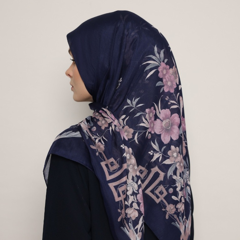 NAVY Series  Miss Color Voile Scarf Ultrafine Polyspun - Hijab Size 120*120 cm-ZEHRA Series