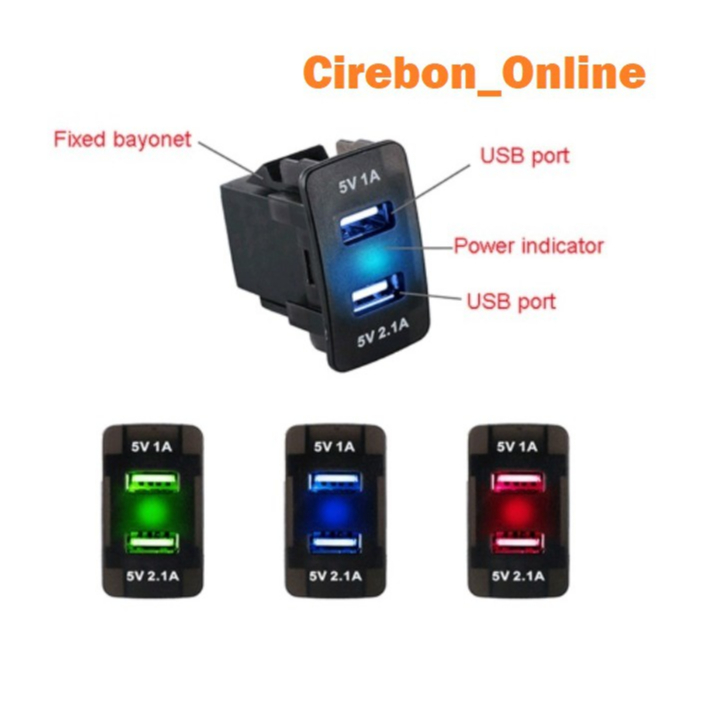 car charger dual usb untuk semua mobil honda - car usb fast charging HRV BRIO CRV MOBILIO BRV