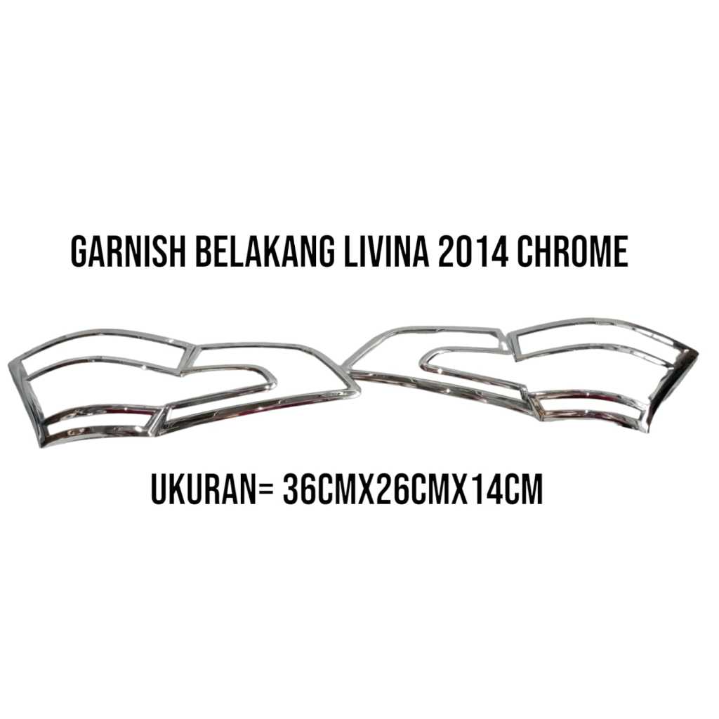 Garnish depan belakang g.n livina Chrome List Lampu nissan livina garnish Lis lampu mobil nissan liv