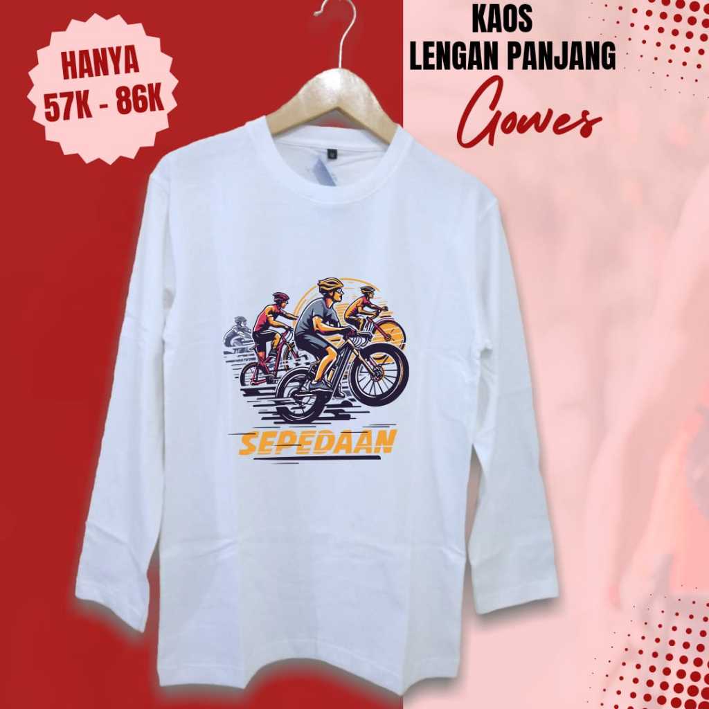 Kaos LP Tim Sepedaan Bahan Tebal Combed 20s Cowo Cewe