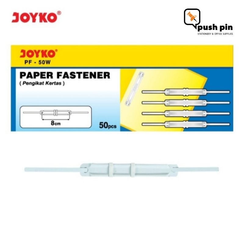 

Joyko Paper Fastener Pengikat Kertas PF-50W White 1 Box 50 Pcs