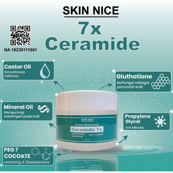 SKIN NICE Ceramide 7x Cream Moisturizer 50/30gr